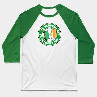 St Patrick's Day Irish Flag Baseball T-Shirt